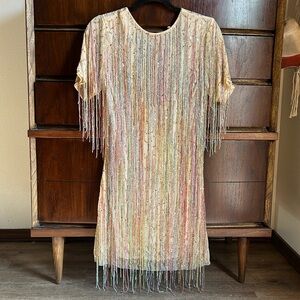 NWT Sequin Dress- Nasty Gal - Nude- Multi Color